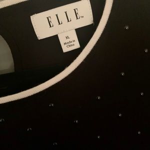 ELLE Black Beaded Sweater XL
